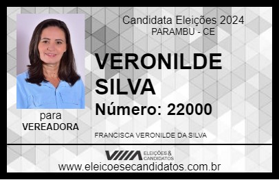 Candidato VERONILDE SILVA 2024 - PARAMBU - Eleições