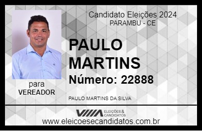 Candidato PAULO MARTINS 2024 - PARAMBU - Eleições