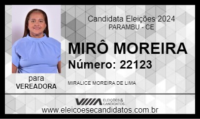 Candidato MIRÔ MOREIRA 2024 - PARAMBU - Eleições