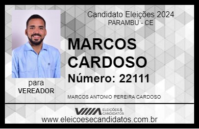 Candidato MARCOS CARDOSO 2024 - PARAMBU - Eleições