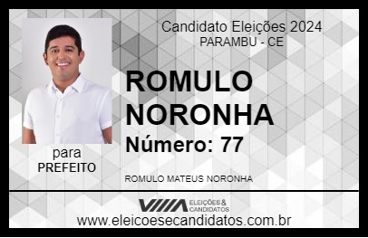 Candidato ROMULO NORONHA 2024 - PARAMBU - Eleições