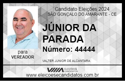 Candidato JÚNIOR DA PARADA 2024 - SÃO GONÇALO DO AMARANTE - Eleições