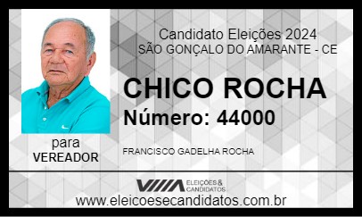 Candidato CHICO ROCHA 2024 - SÃO GONÇALO DO AMARANTE - Eleições