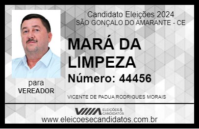 Candidato MARÁ DA LIMPEZA 2024 - SÃO GONÇALO DO AMARANTE - Eleições