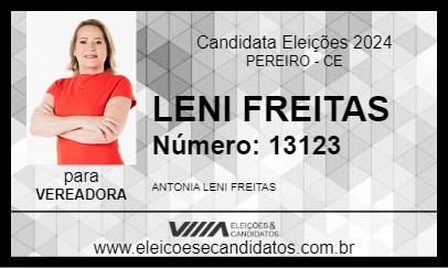 Candidato LENI FREITAS 2024 - PEREIRO - Eleições