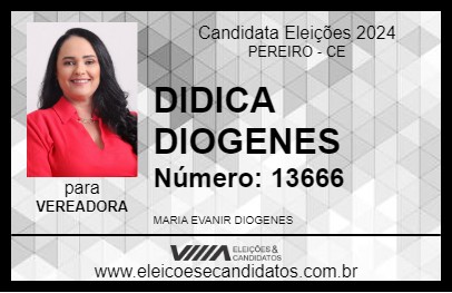 Candidato DIDICA DIOGENES 2024 - PEREIRO - Eleições