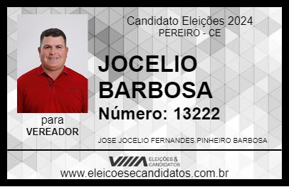 Candidato JOCELIO BARBOSA 2024 - PEREIRO - Eleições