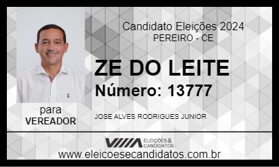 Candidato ZE DO LEITE 2024 - PEREIRO - Eleições