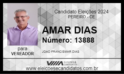 Candidato AMAR DIAS 2024 - PEREIRO - Eleições