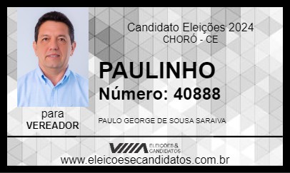 Candidato PAULINHO 2024 - CHORÓ - Eleições