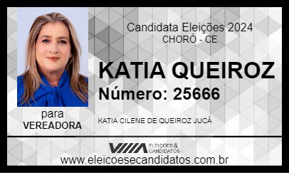 Candidato KATIA QUEIROZ 2024 - CHORÓ - Eleições