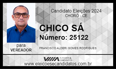 Candidato CHICO SÁ 2024 - CHORÓ - Eleições