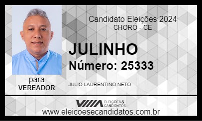 Candidato JULINHO 2024 - CHORÓ - Eleições