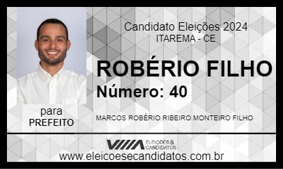 Candidato ROBÉRIO FILHO 2024 - ITAREMA - Eleições