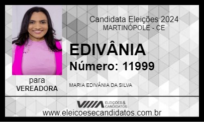 Candidato EDIVÂNIA 2024 - MARTINÓPOLE - Eleições