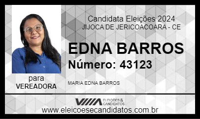 Candidato EDNA BARROS 2024 - JIJOCA DE JERICOACOARA - Eleições