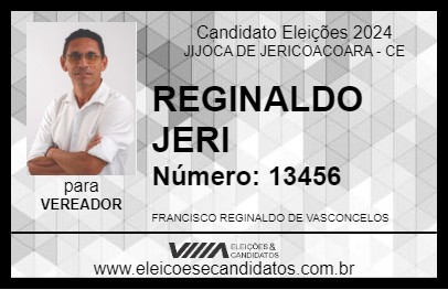 Candidato REGINALDO JERI 2024 - JIJOCA DE JERICOACOARA - Eleições