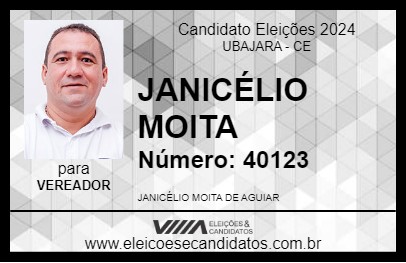 Candidato JANICÉLIO MOITA 2024 - UBAJARA - Eleições