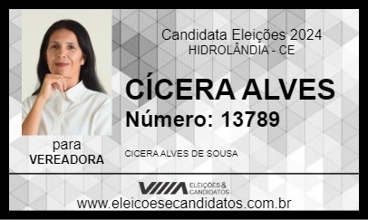 Candidato CÍCERA ALVES 2024 - HIDROLÂNDIA - Eleições