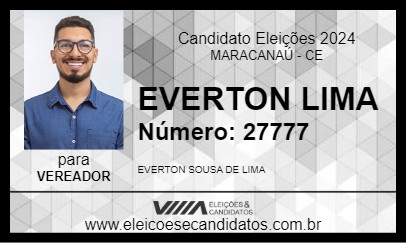 Candidato EVERTON LIMA 2024 - MARACANAÚ - Eleições