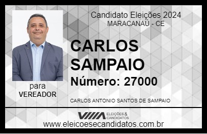 Candidato CARLOS SAMPAIO 2024 - MARACANAÚ - Eleições