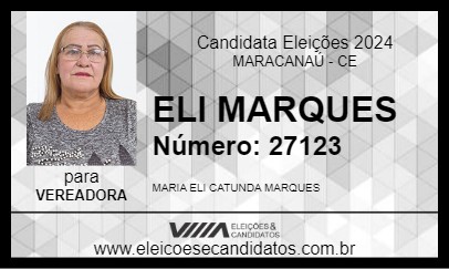 Candidato ELI CATUNDA 2024 - MARACANAÚ - Eleições