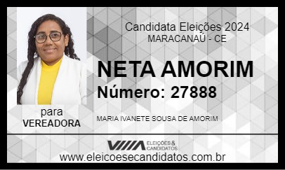 Candidato NETA AMORIM 2024 - MARACANAÚ - Eleições