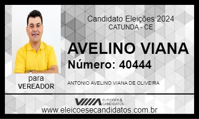 Candidato AVELINO VIANA 2024 - CATUNDA - Eleições