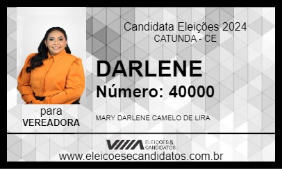 Candidato DARLENE 2024 - CATUNDA - Eleições