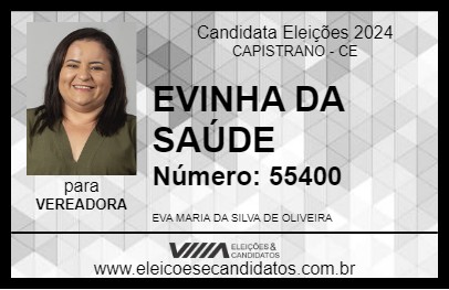 Candidato EVINHA DA SAÚDE 2024 - CAPISTRANO - Eleições