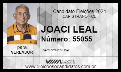 Candidato JOACI LEAL 2024 - CAPISTRANO - Eleições