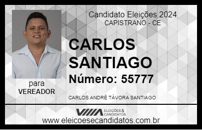 Candidato CARLOS SANTIAGO 2024 - CAPISTRANO - Eleições