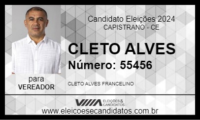 Candidato CLETO ALVES 2024 - CAPISTRANO - Eleições