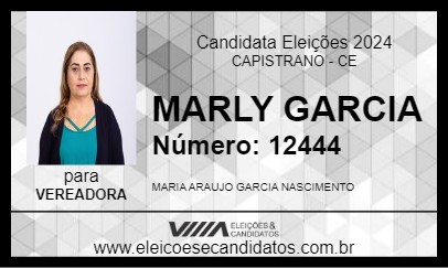 Candidato MARLY GARCIA 2024 - CAPISTRANO - Eleições