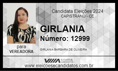 Candidato GIRLANIA 2024 - CAPISTRANO - Eleições