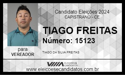 Candidato TIAGO FREITAS 2024 - CAPISTRANO - Eleições