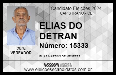 Candidato ELIAS DE MENEZES 2024 - CAPISTRANO - Eleições