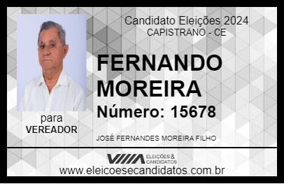 Candidato FERNANDO MOREIRA 2024 - CAPISTRANO - Eleições