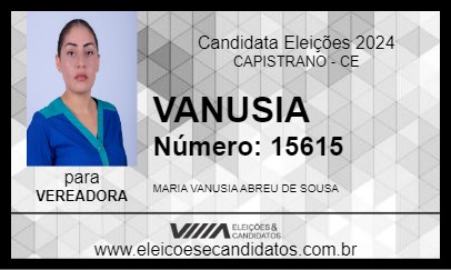 Candidato VANUSIA 2024 - CAPISTRANO - Eleições