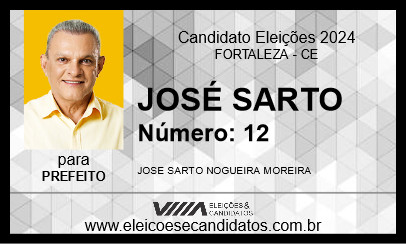 Candidato JOSÉ SARTO 2024 - FORTALEZA - Eleições