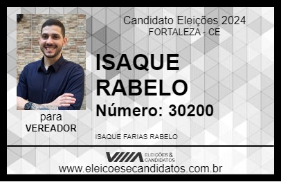 Candidato ISAQUE RABELO 2024 - FORTALEZA - Eleições