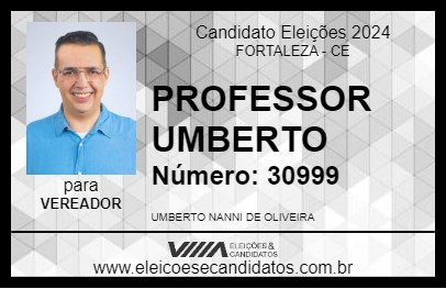 Candidato PROFESSOR UMBERTO 2024 - FORTALEZA - Eleições