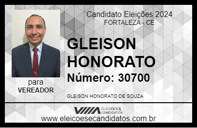 Candidato GLEISON HONORATO 2024 - FORTALEZA - Eleições