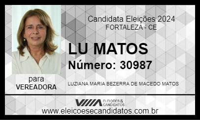 Candidato LU MATOS 2024 - FORTALEZA - Eleições