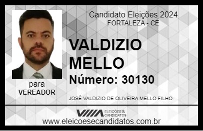 Candidato VALDIZIO MELLO 2024 - FORTALEZA - Eleições