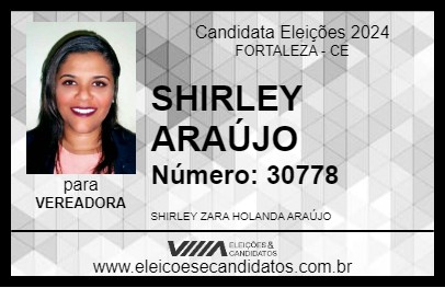 Candidato SHIRLEY ARAÚJO 2024 - FORTALEZA - Eleições