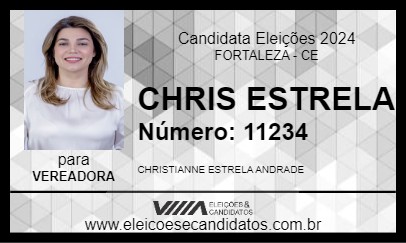 Candidato CHRIS ESTRELA 2024 - FORTALEZA - Eleições