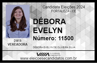 Candidato DÉBORA EVELYN 2024 - FORTALEZA - Eleições