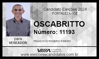 Candidato OSCABRITTO 2024 - FORTALEZA - Eleições