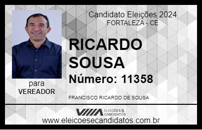 Candidato RICARDO SOUSA 2024 - FORTALEZA - Eleições